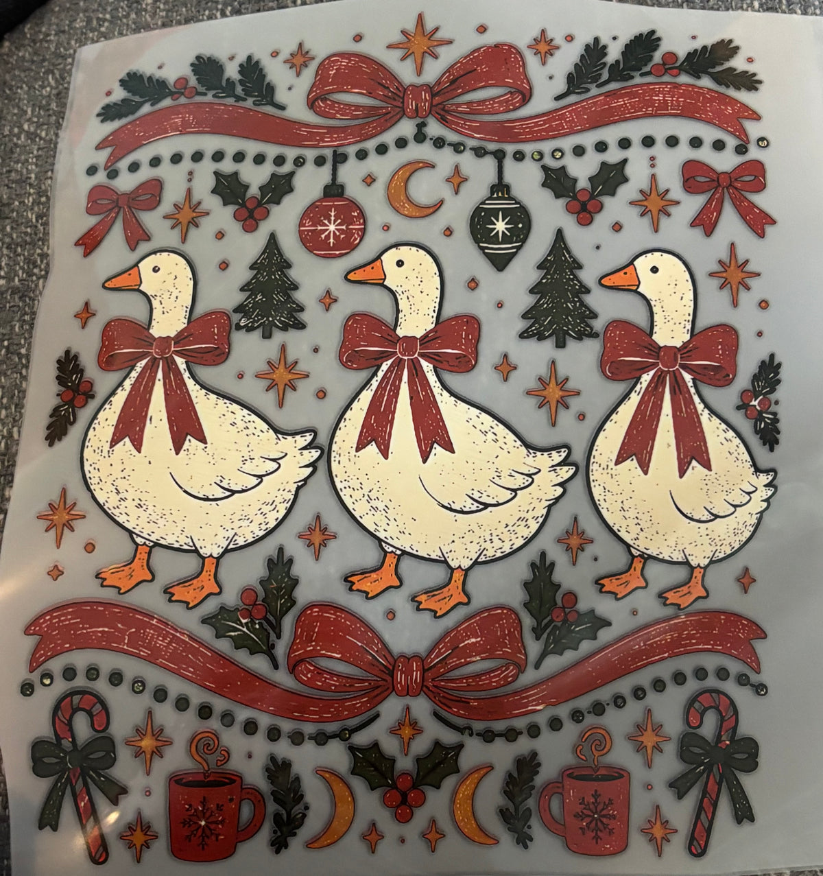Christmas Geese Shirt Design