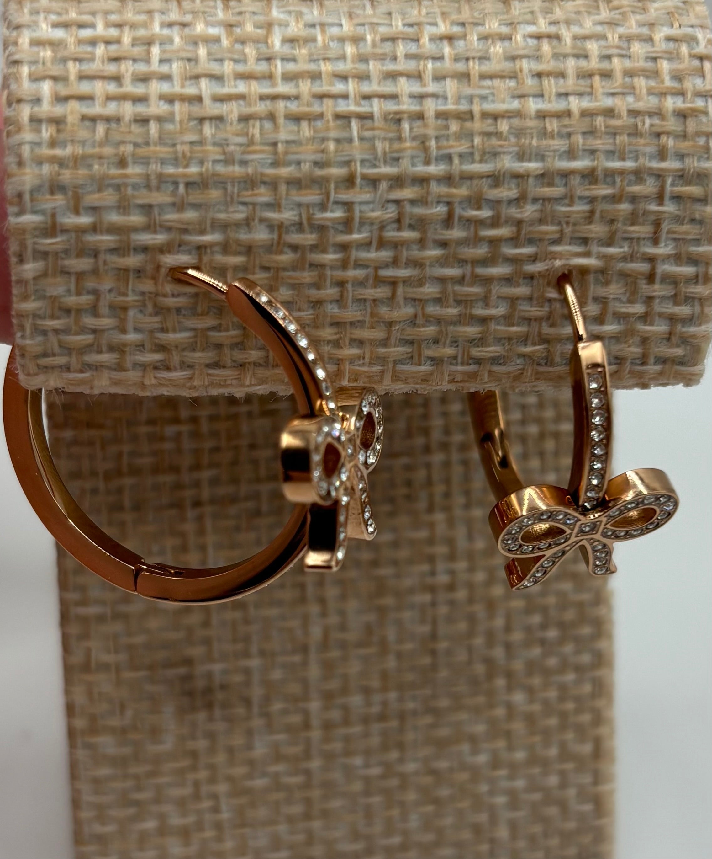 ATC Custom Bow Earrings Rose Gold