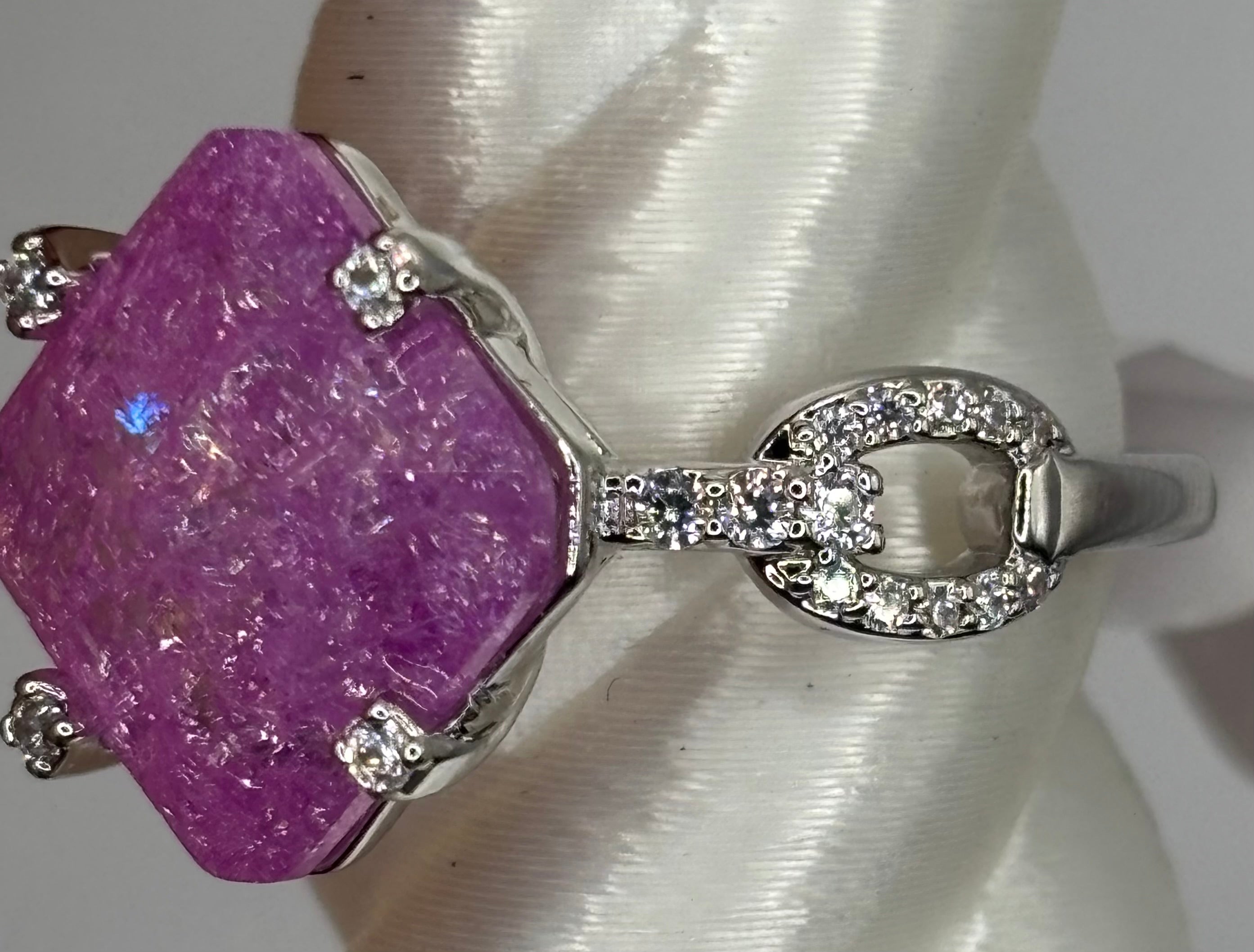 BP Iris Ice Crystal Rhodium Ring Size 8