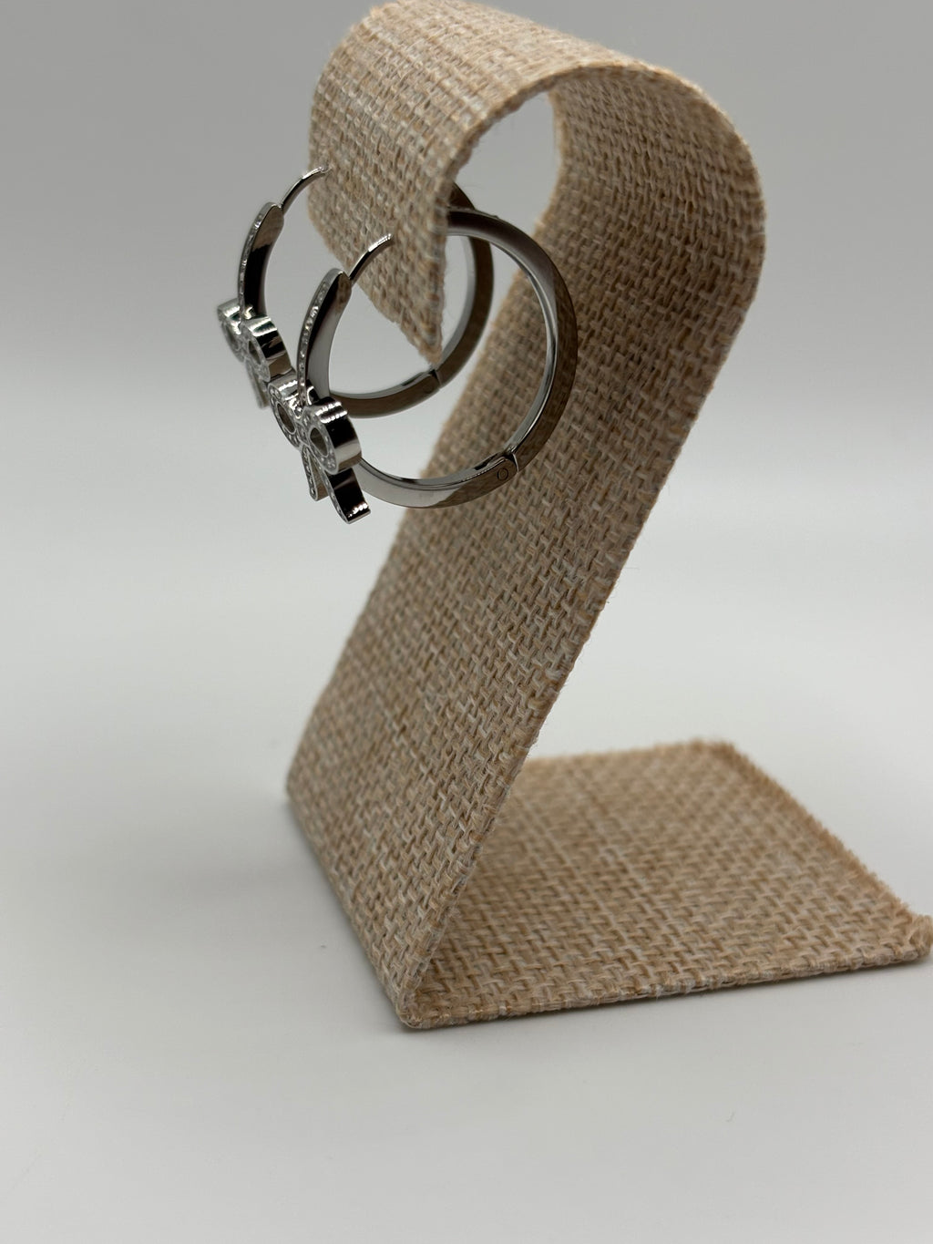 ATC Custom Bow Earrings Silver