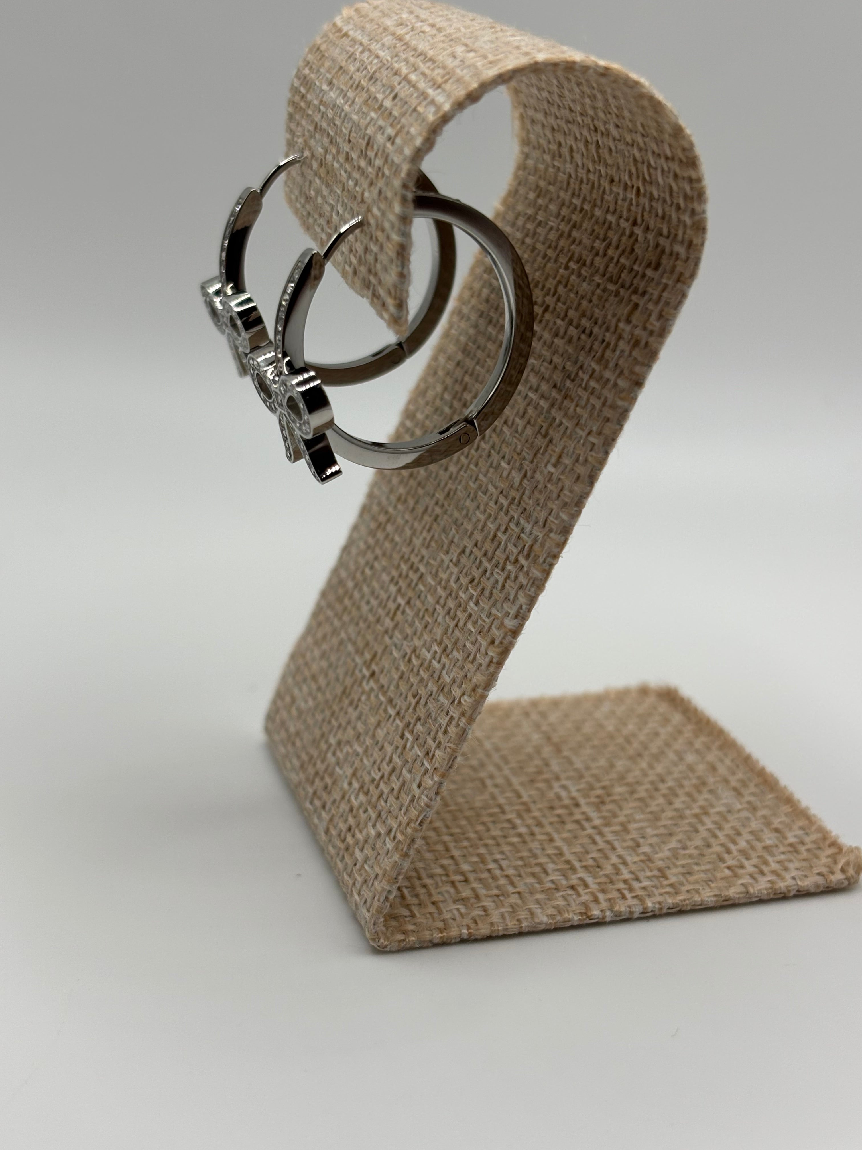 ATC Custom Bow Earrings Silver