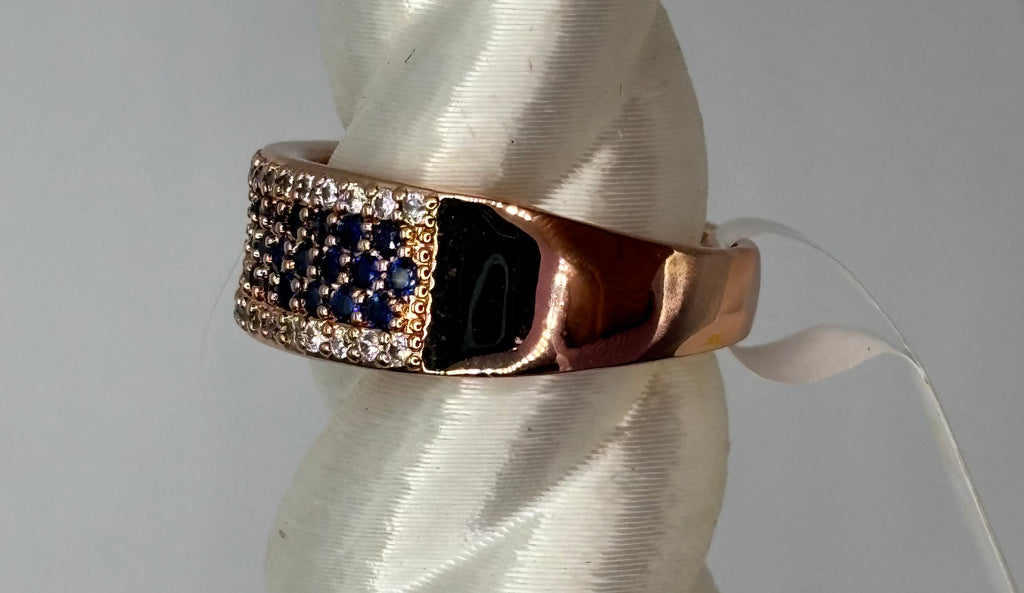 BP Sapphire Rose Gold Ring Size 7
