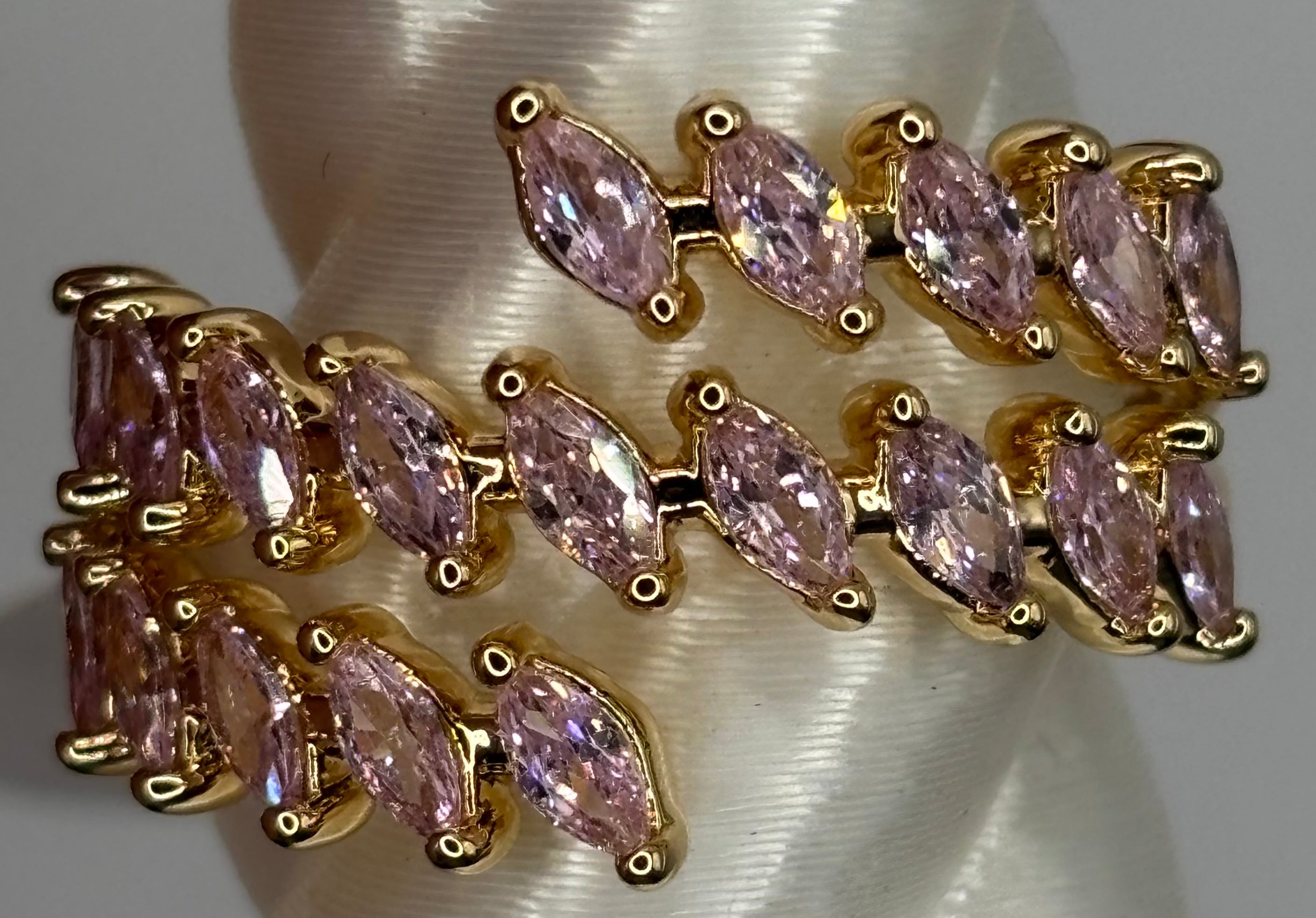 BP Rose Quartz Gold Ring Size 7