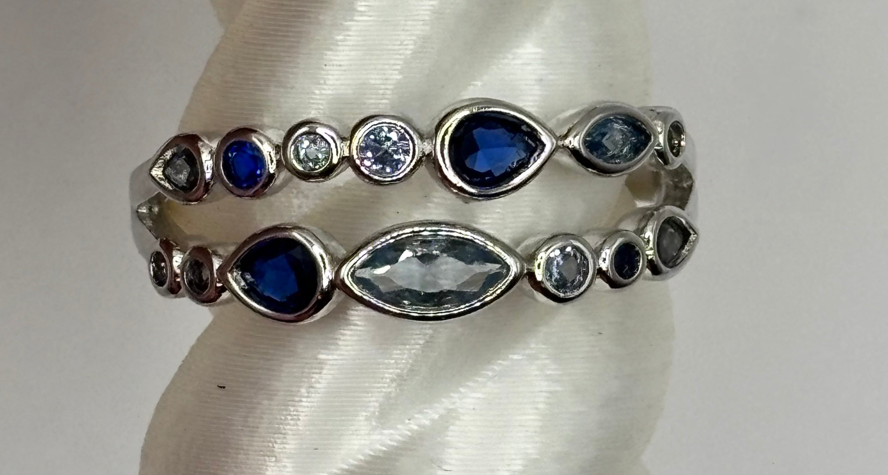 BP Sapphire Rhodium Size 10