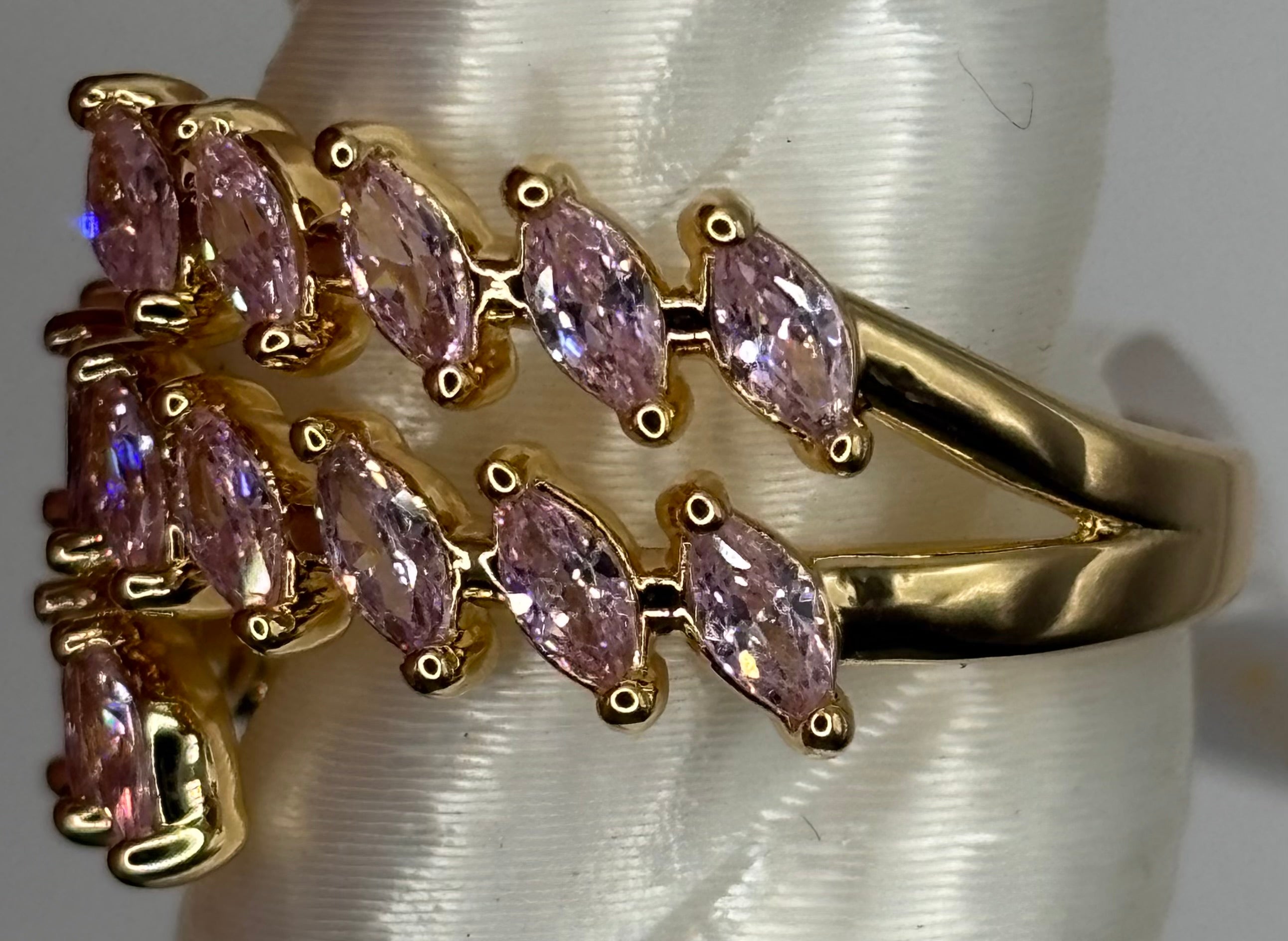 BP Rose Quartz Gold Ring Size 7