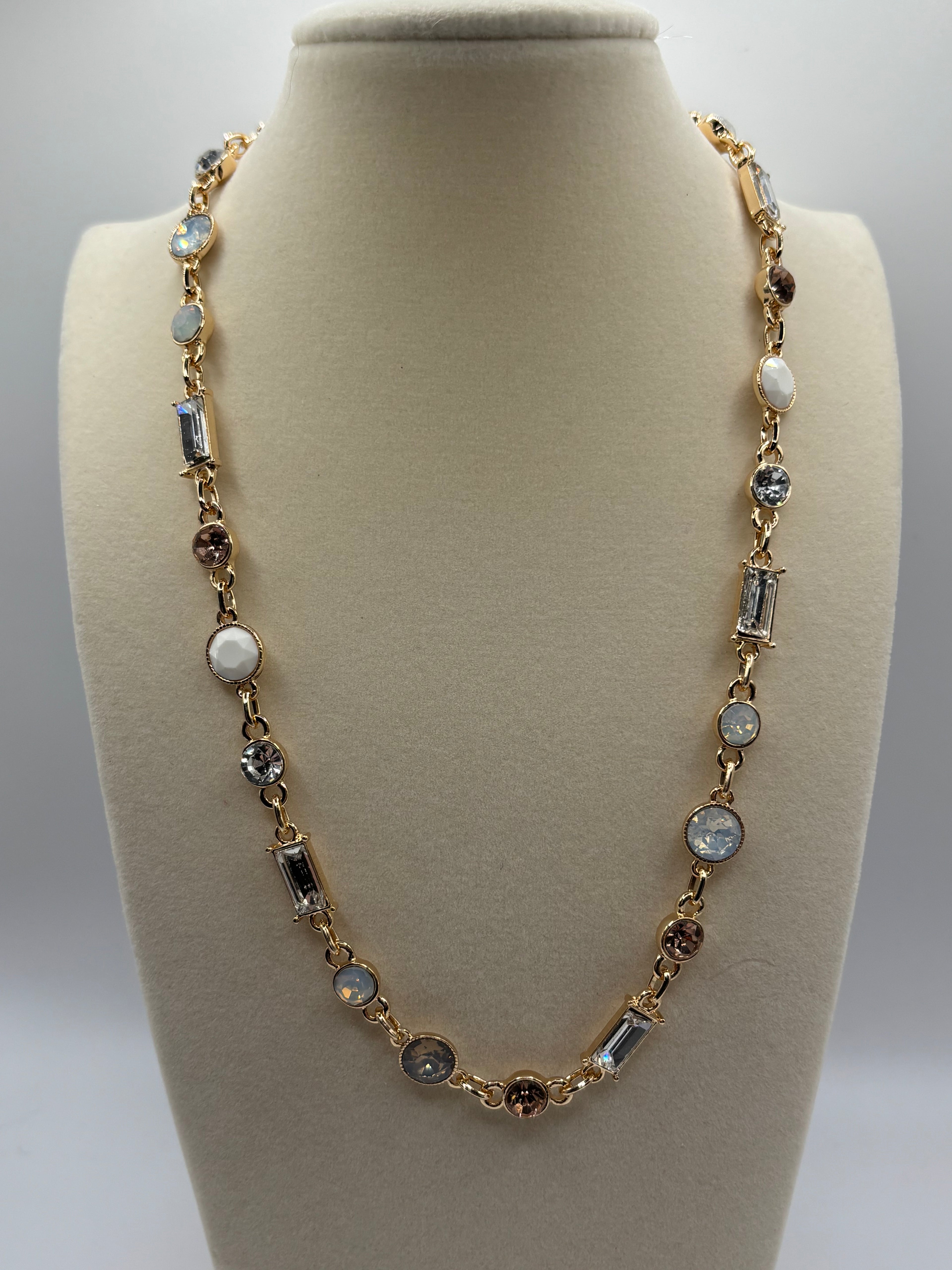 ATC White Gradient Gem Necklace