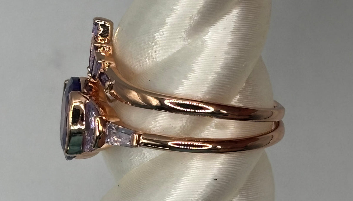 BP Amethyst Rose Gold Ring Size 11
