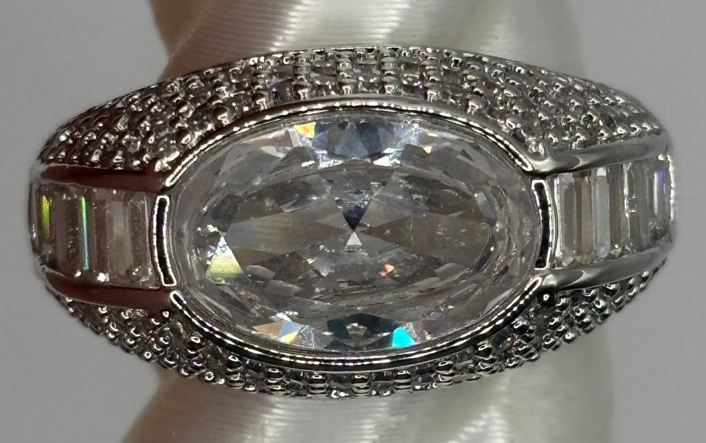 BP Diamond CZ Rhodium Ring Size 7