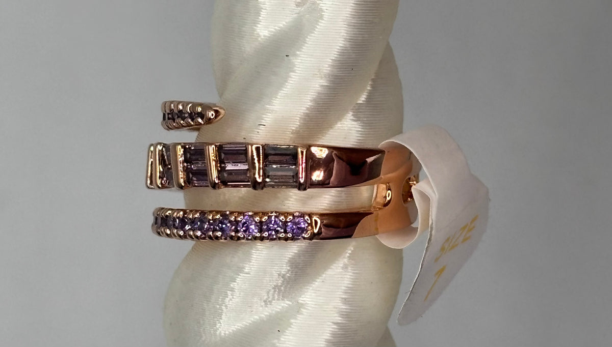 BP Amethyst Rose Gold Ring Size 7