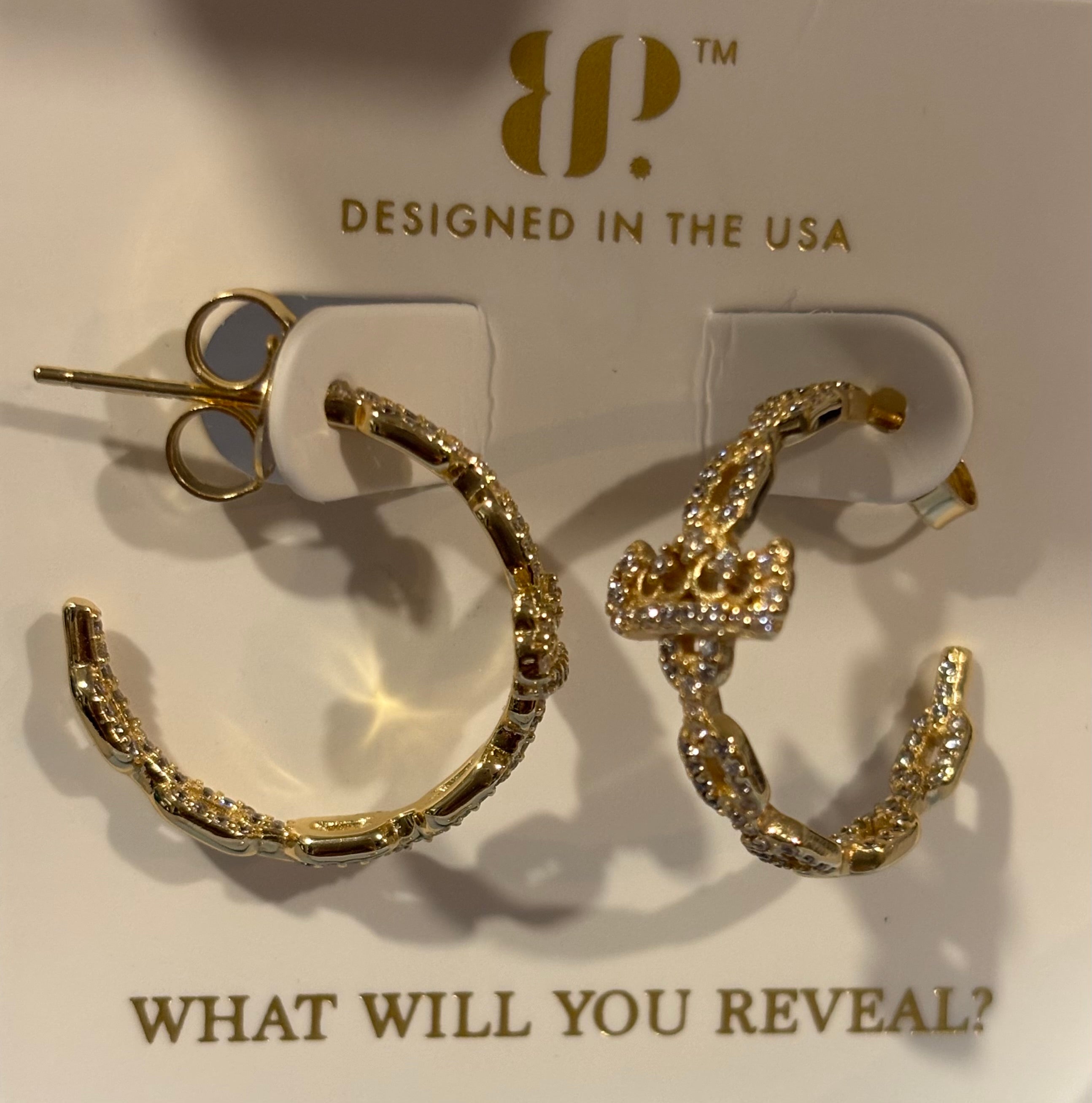 BP Crowned Details Sterling Club Vermeil 2026 Earrings