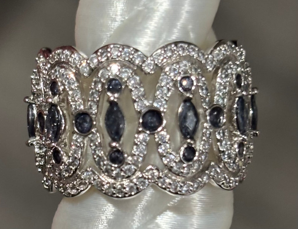 BP Gray Quartz Rhodium Size 9