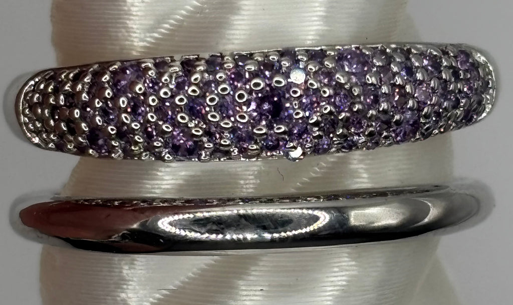 BP Amethyst Rhodium Ring Size 9
