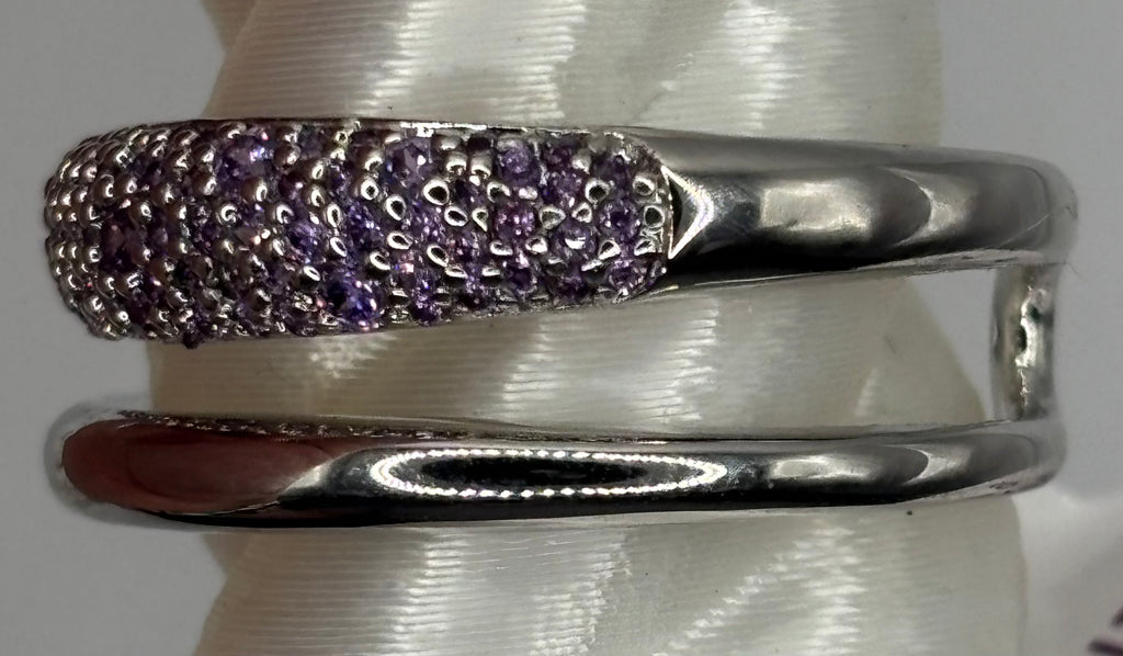 BP Amethyst Rhodium Ring Size 9