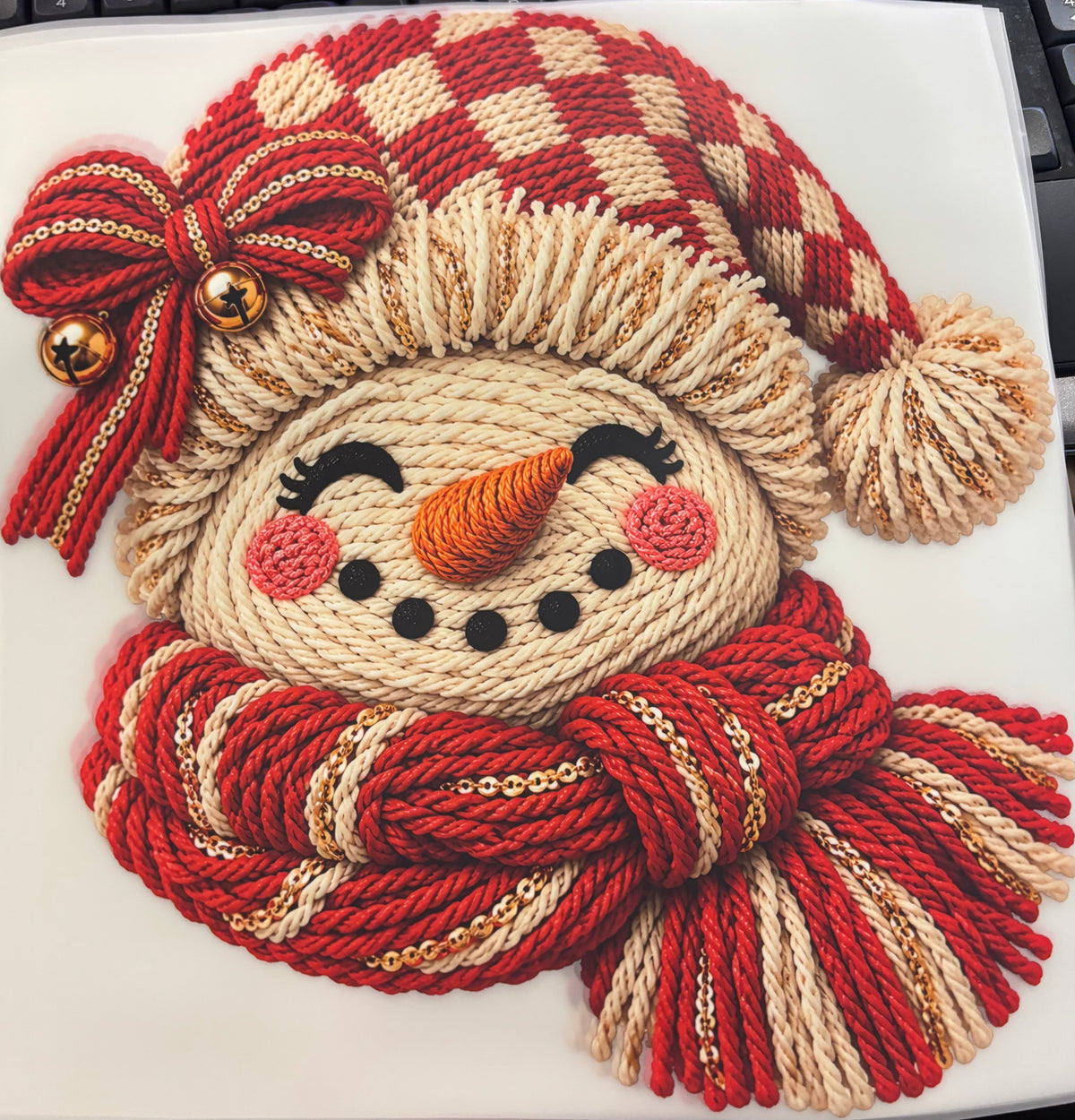 Yarn Snowman Shirt Design