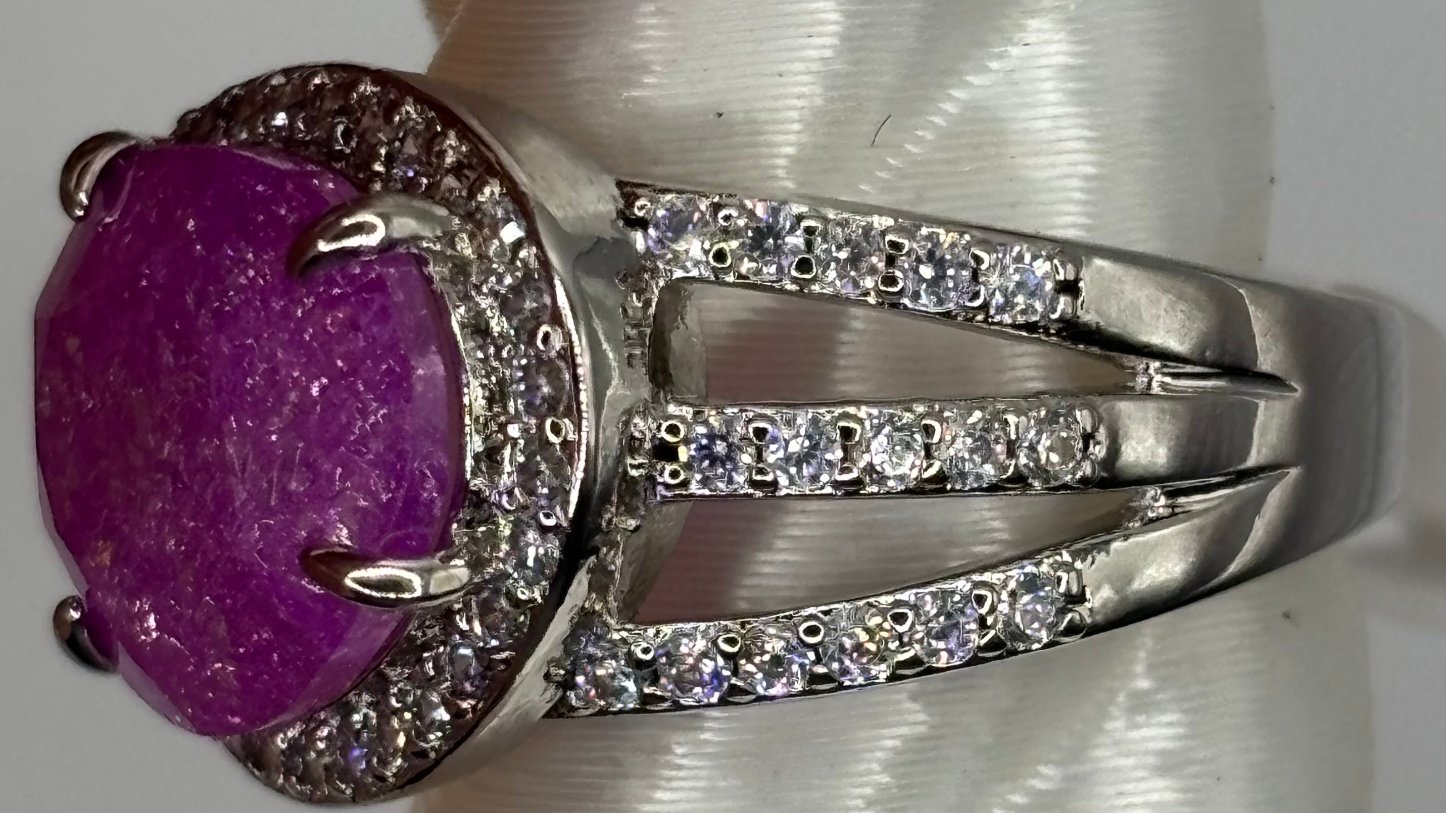 BP Iris Ice Crystal Rhodium Ring Size 7