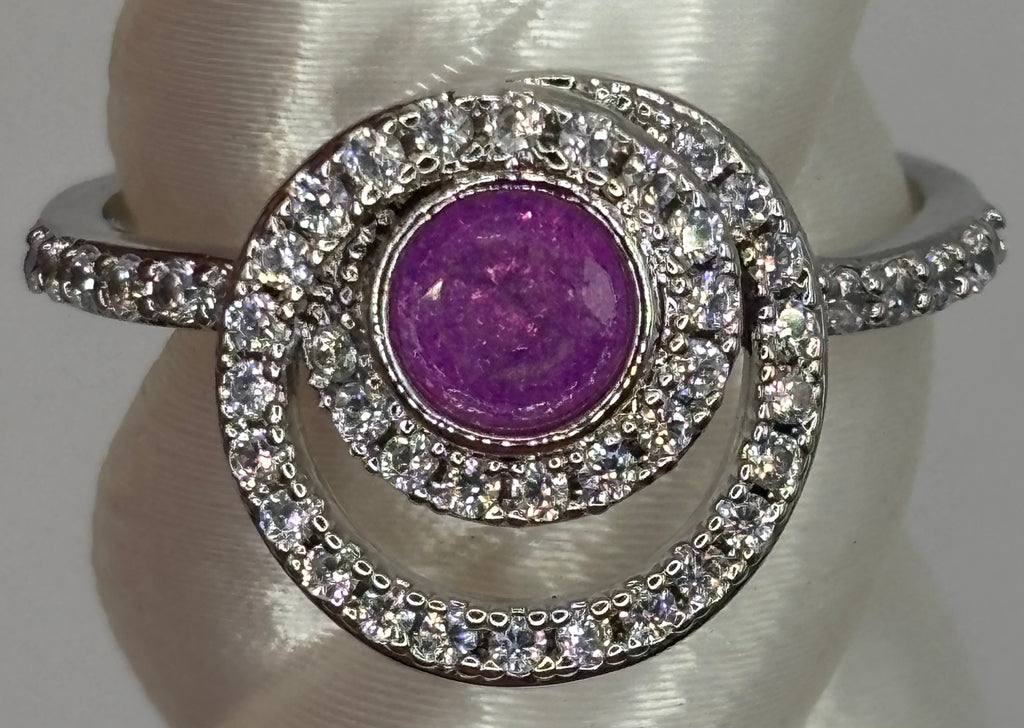 BP Lavender Ice Crystal Rhodium Ring Size 9