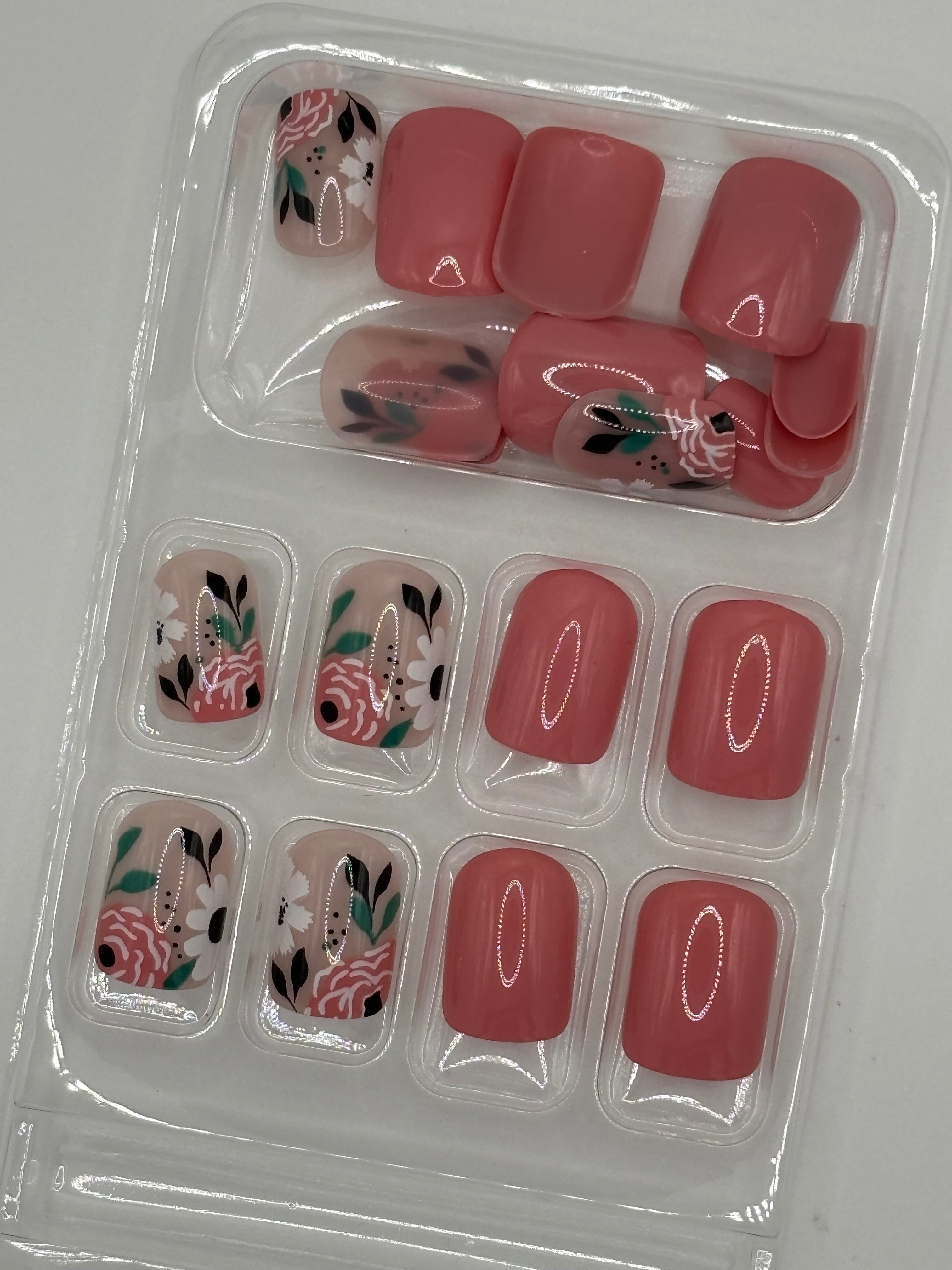 Love In Bloom Press-On Nails Short
