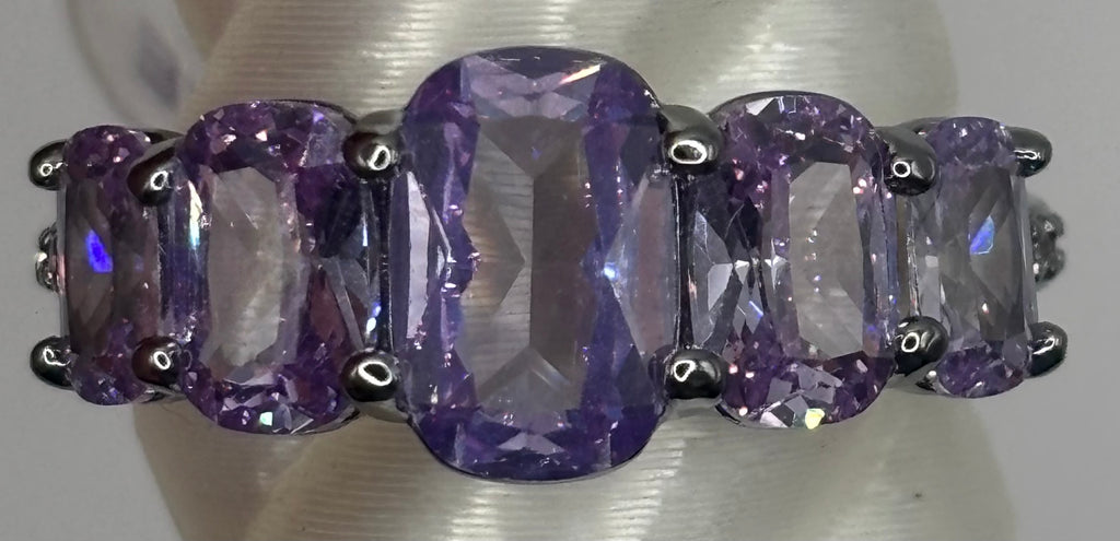 BP Purple Topaz Hematite Ring Size 9