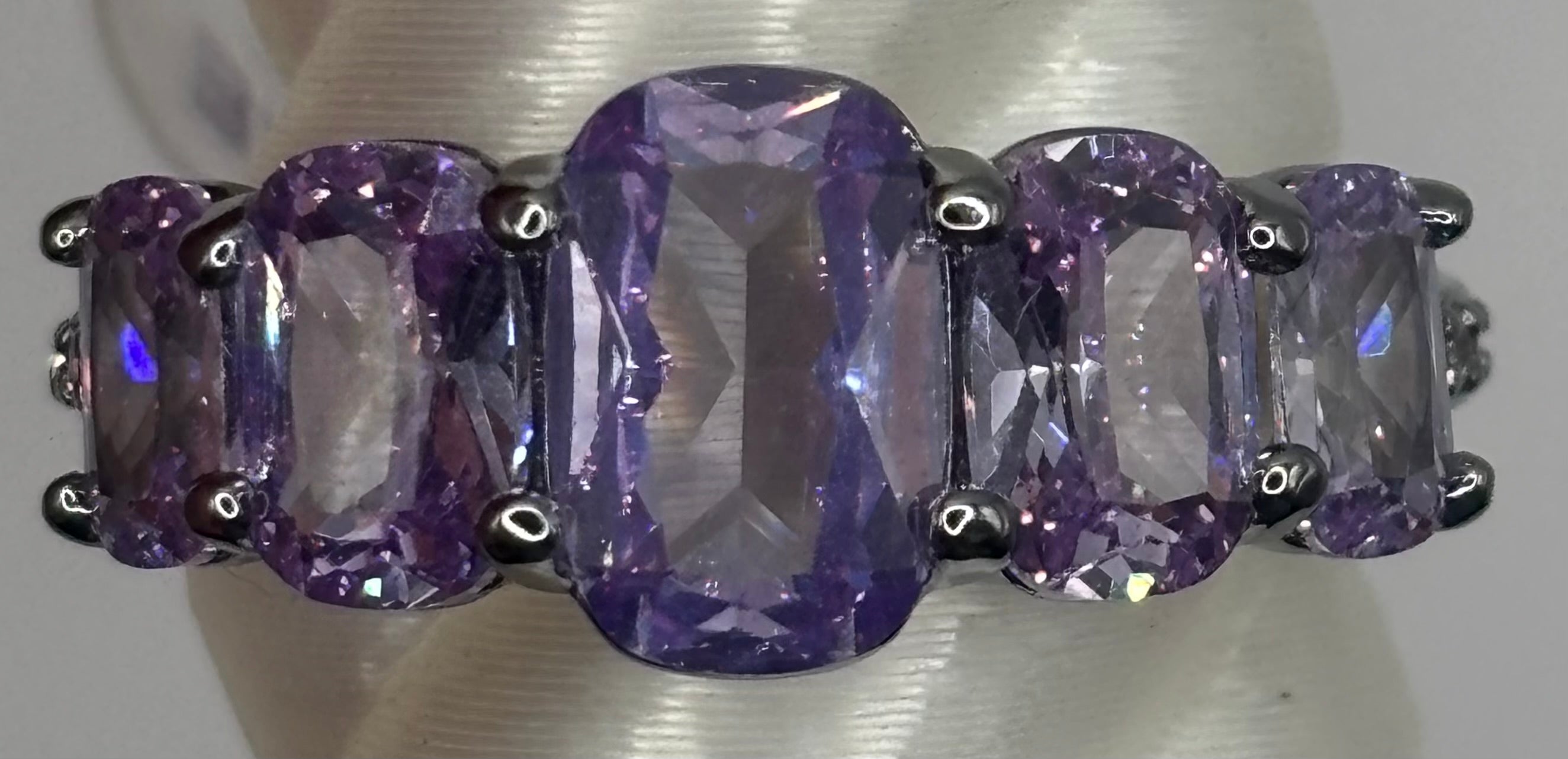 BP Purple Topaz Hematite Ring Size 9