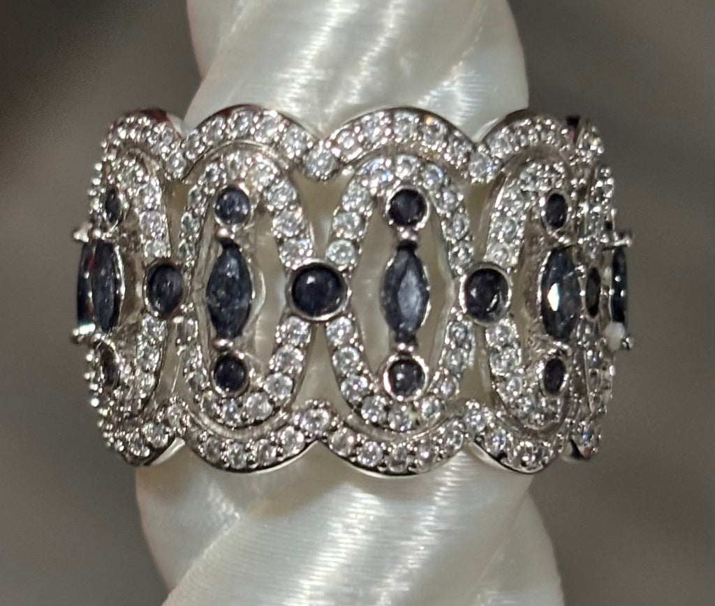 BP Gray Quartz Rhodium Size 9