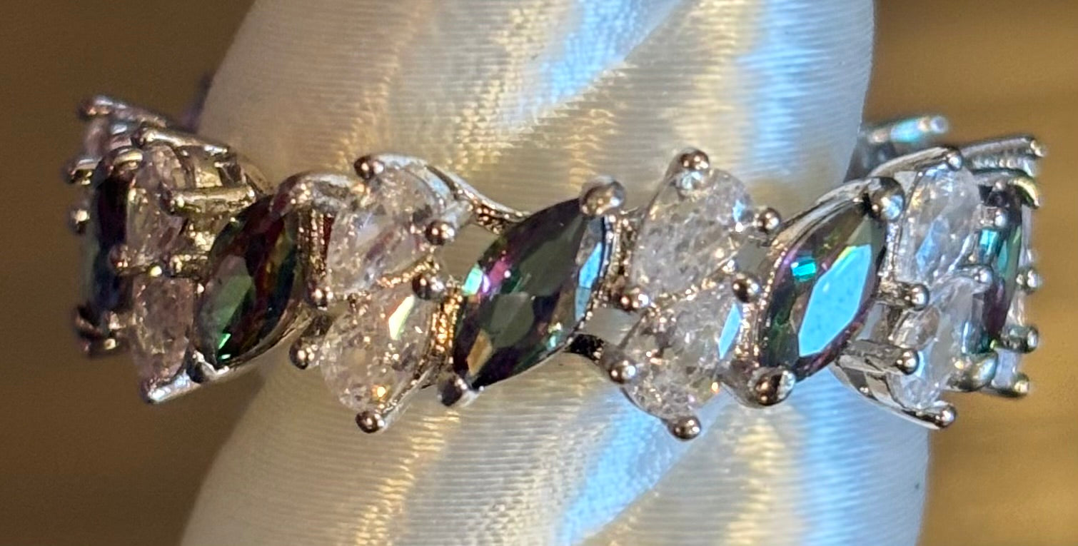BP Rainbows Topaz Rhodium Ring Size 11