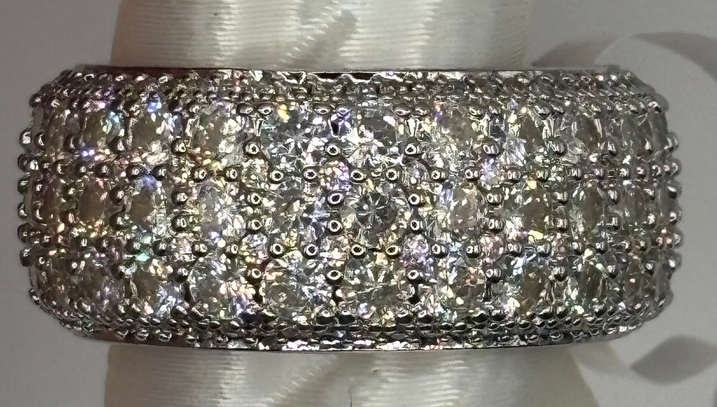 BP Diamond CZ Rhodium Ring Size 8