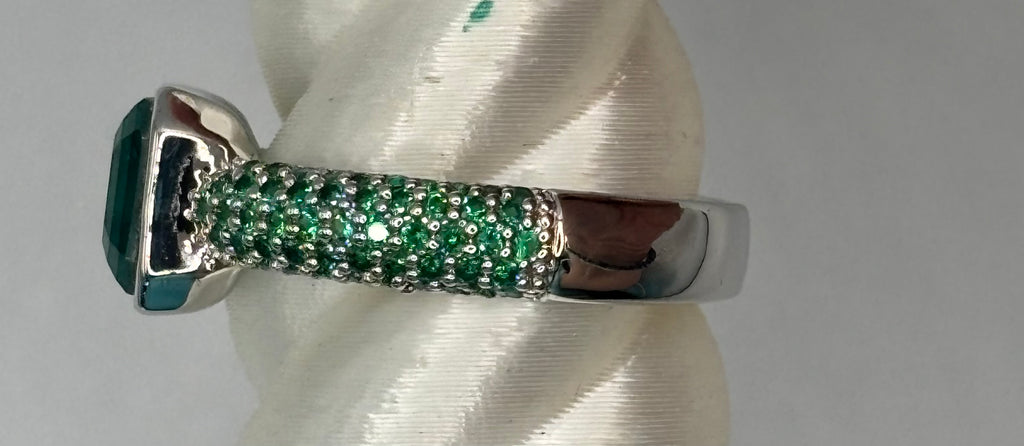 BP Emerald Rhodium Ring Size 11