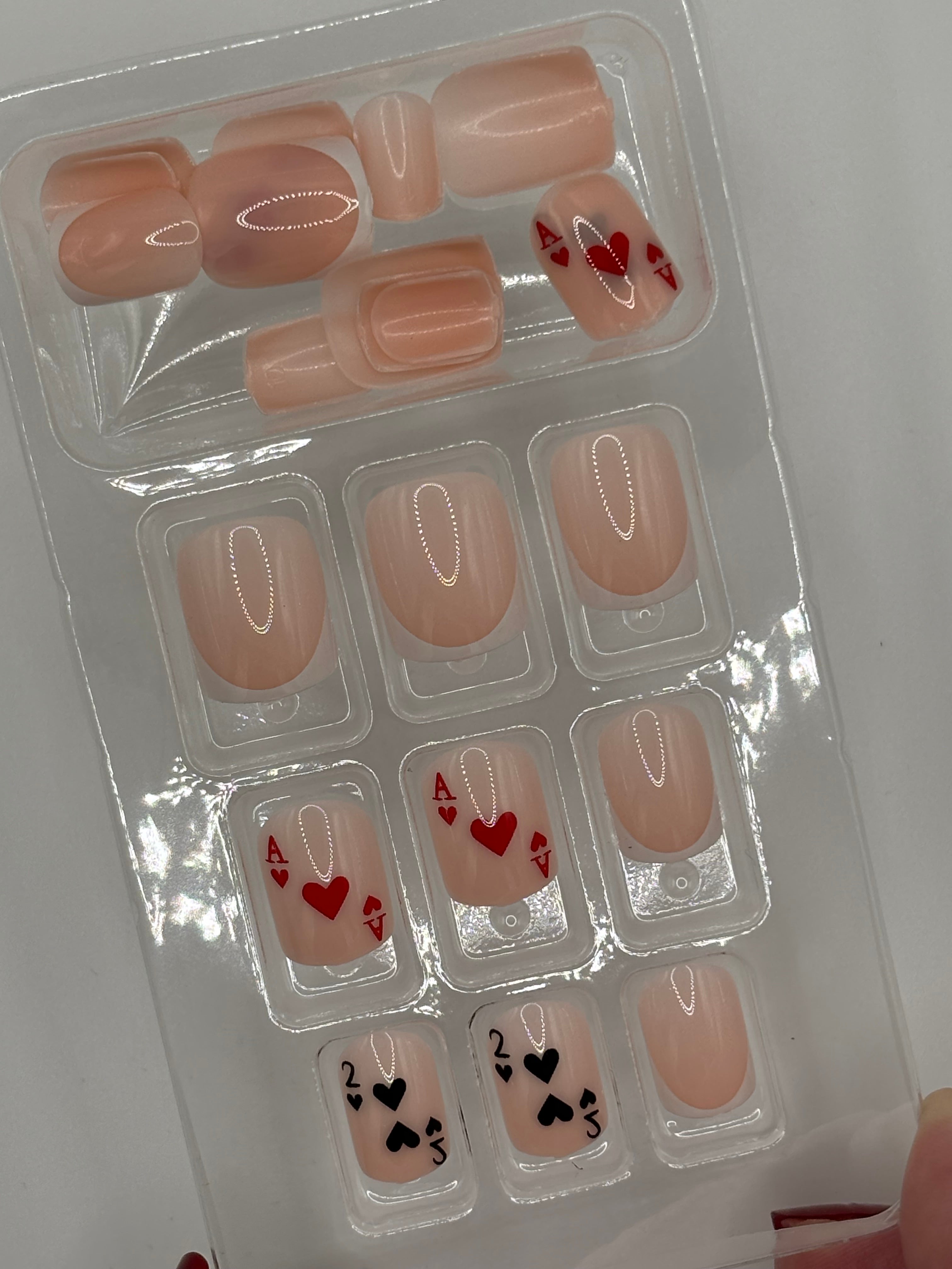 Ace In the Hole Press-On Nails Short
