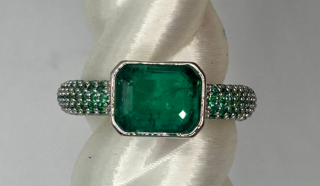 BP Emerald Rhodium Ring Size 11