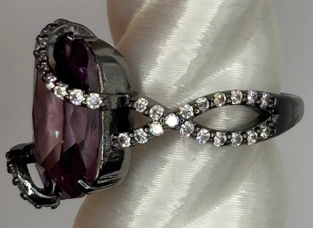 BP Amethyst Hematite Ring Size 7 Sirens Collection