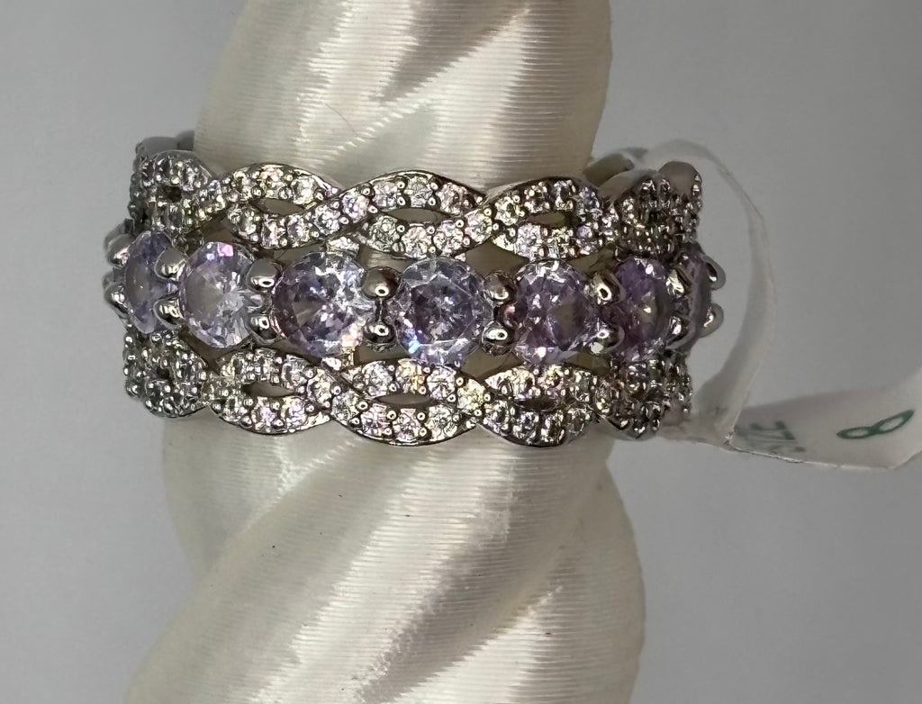 BP Lavender Topaz Rhodium Ring Size 8