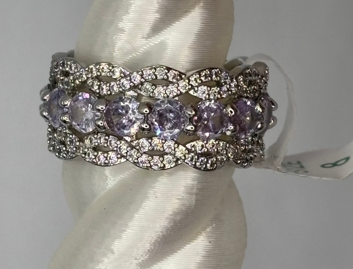 BP Lavender Topaz Rhodium Ring Size 8