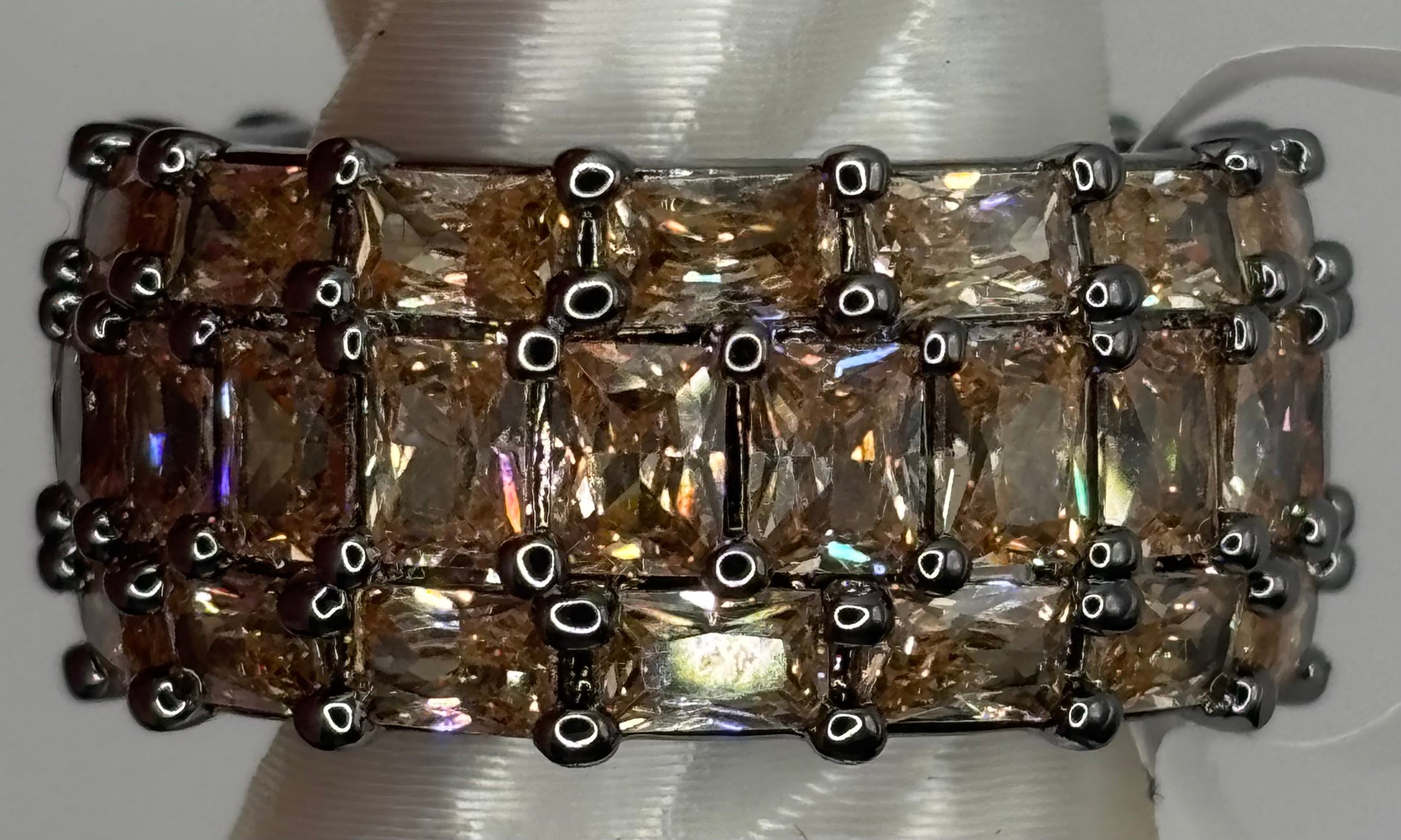 BP Smokey Topaz Hematite Ring Size 7
