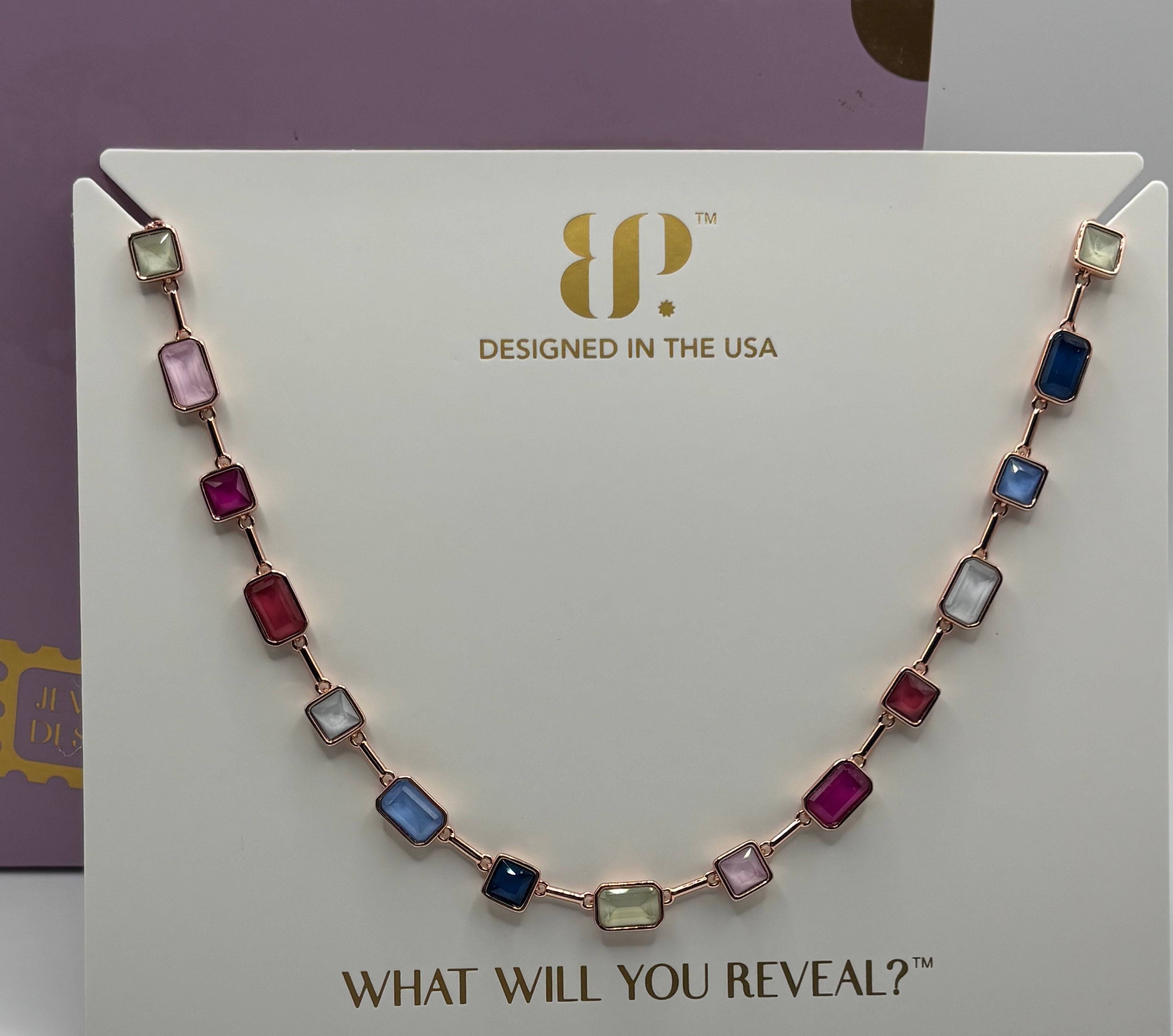 Summer Jewel Candy Stamped and Sealed Necklace