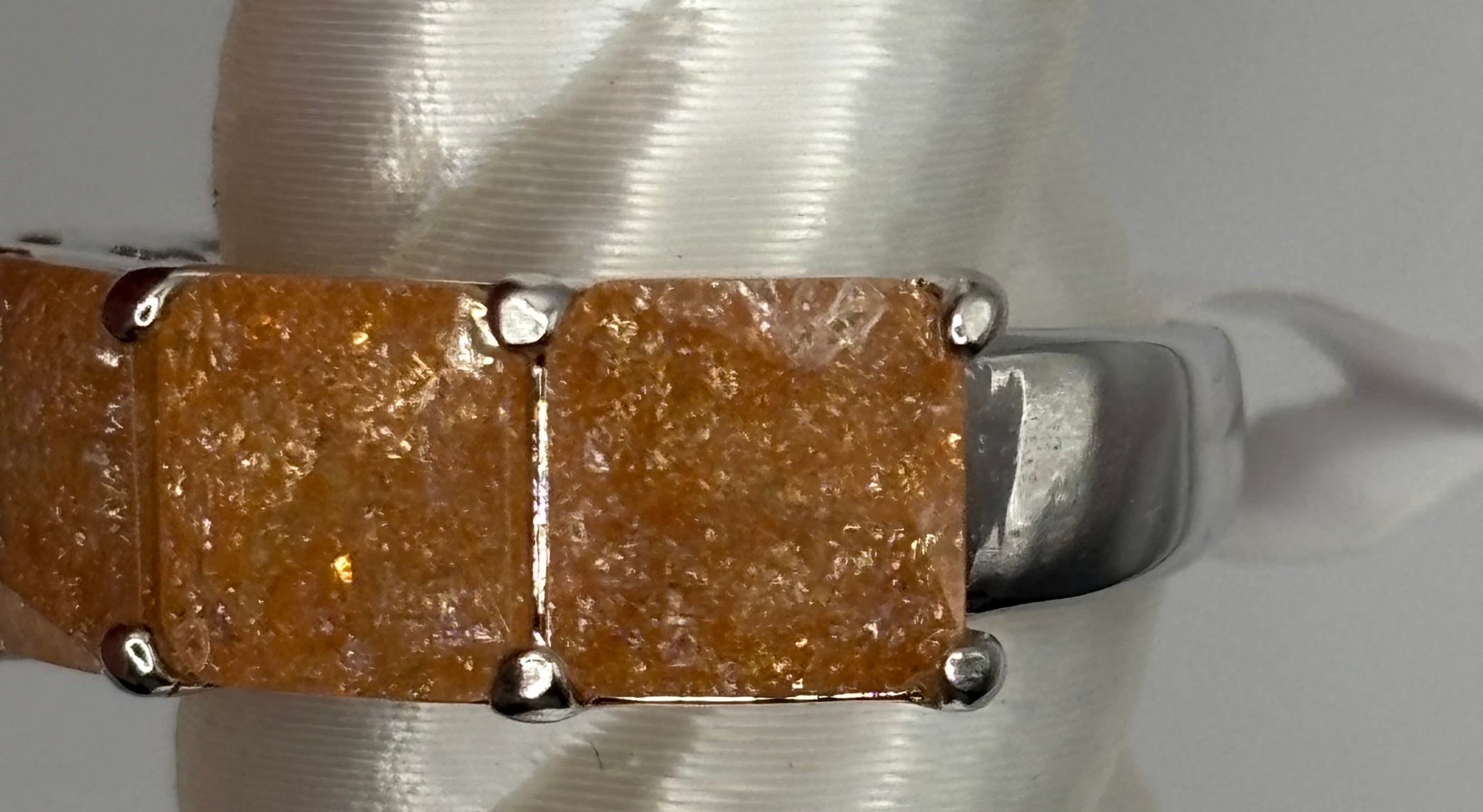 BP Champagne Ice Crystal Hematite Ring Size 7