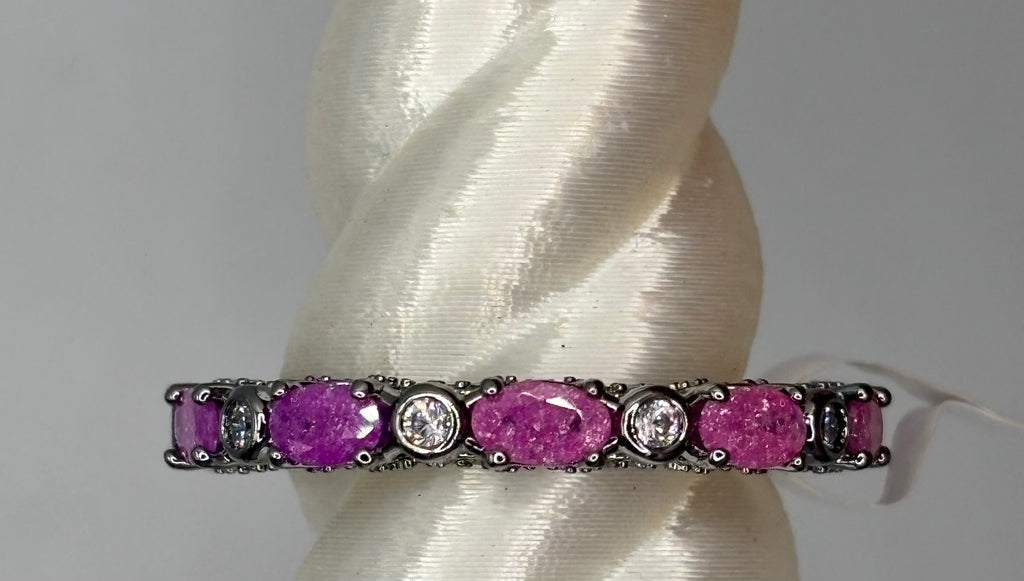BP Lavender Ice Crystal Hematite Ring Size 10