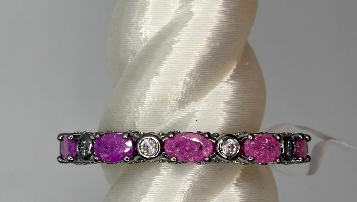 BP Lavender Ice Crystal Hematite Ring Size 10
