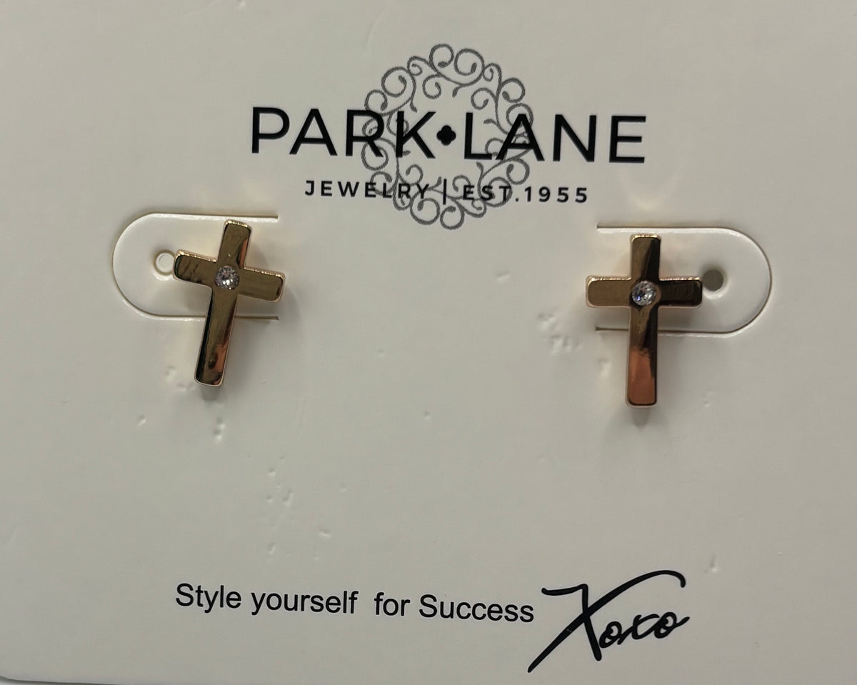 Park Lane Cross Stud Earrings