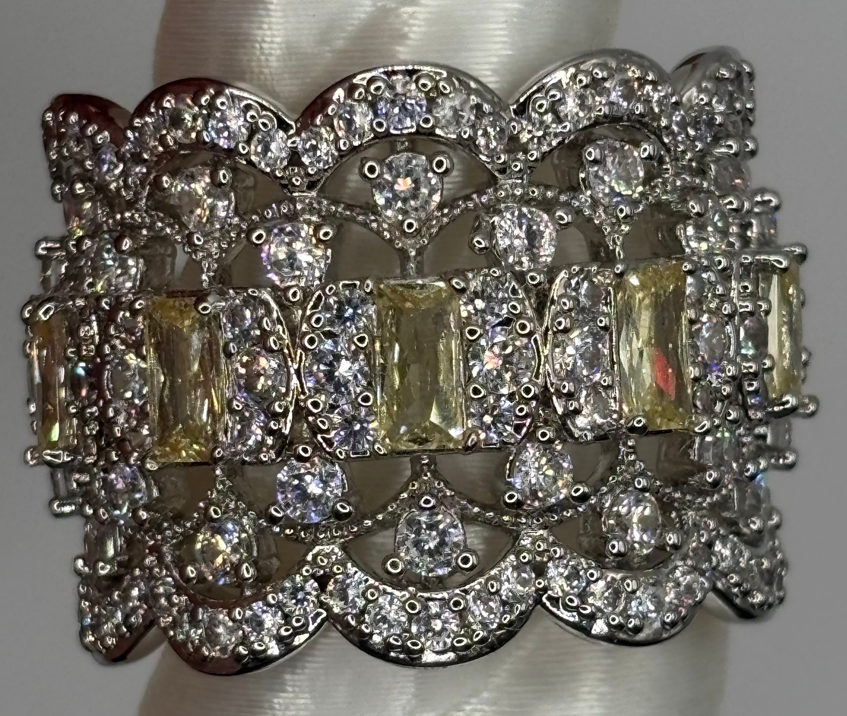 BP Lemon Rhodium Ring Size 8