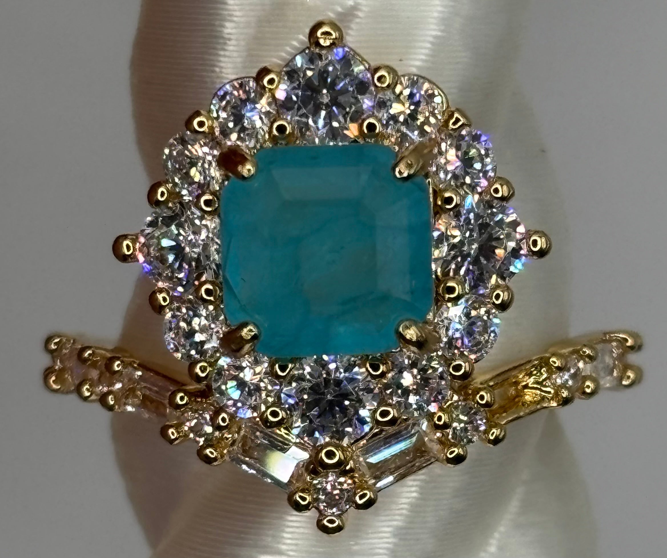 BP Blue Topaz Gold Ring Size 6