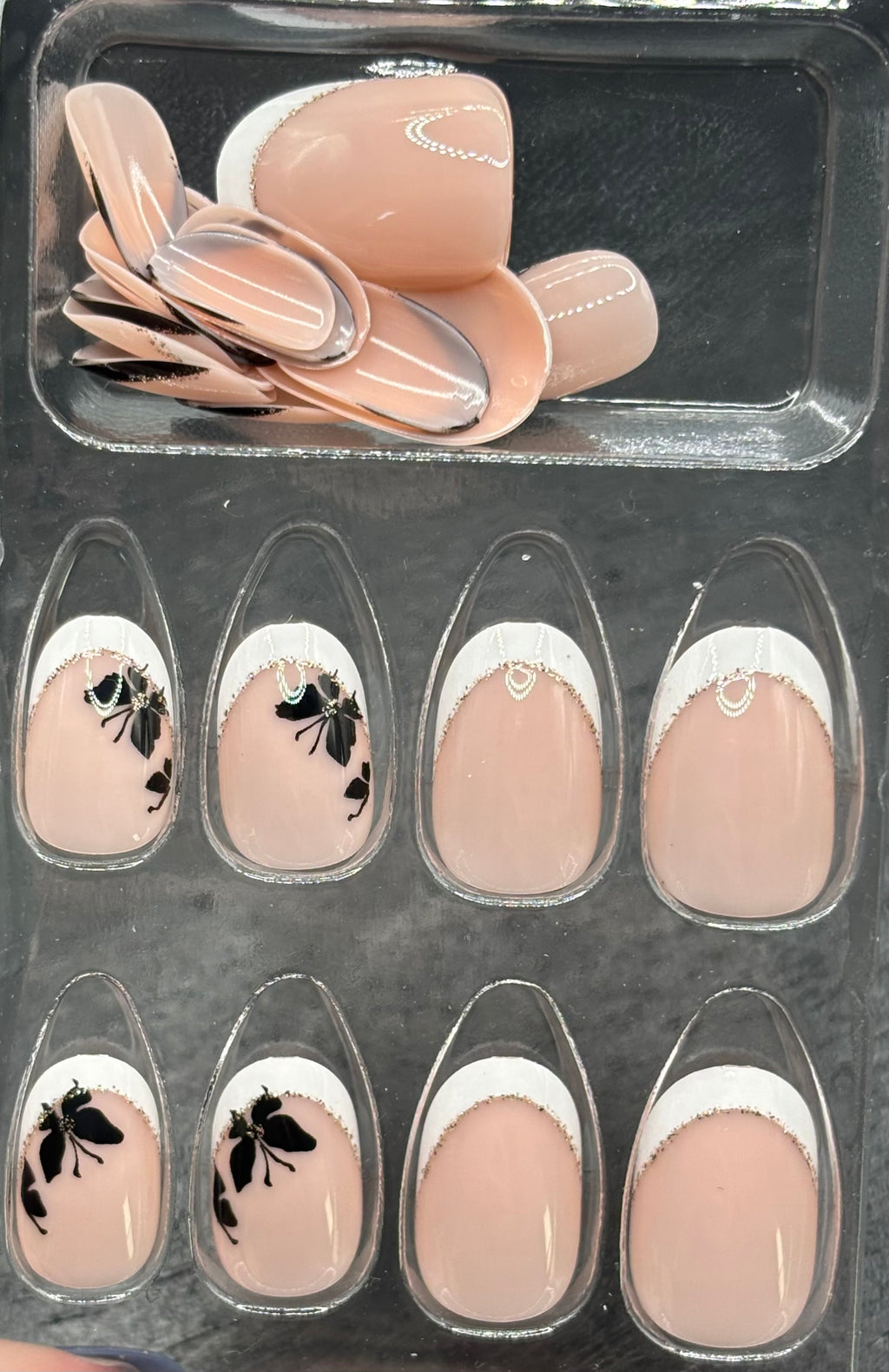 Butterflies In Paris Press-On Nails Short