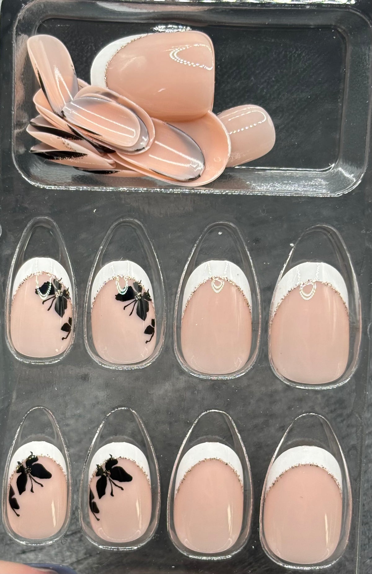 Butterflies In Paris Press-On Nails Short
