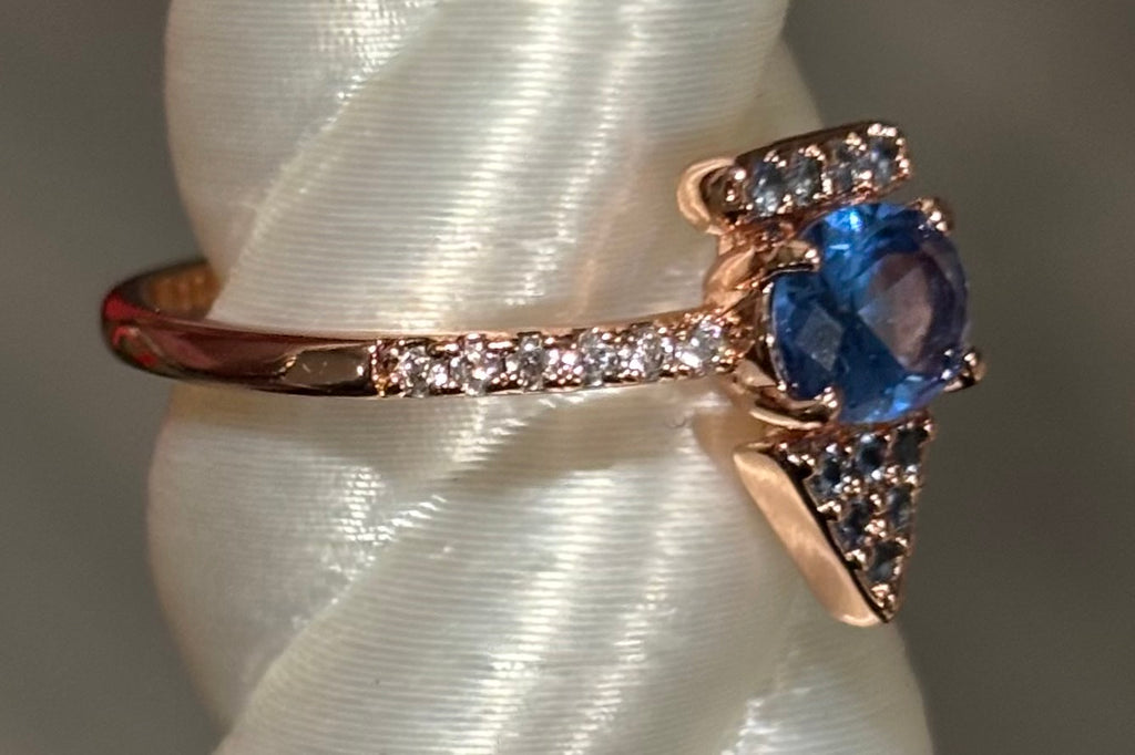 BP Blue Spinel Rose Gold Size 7