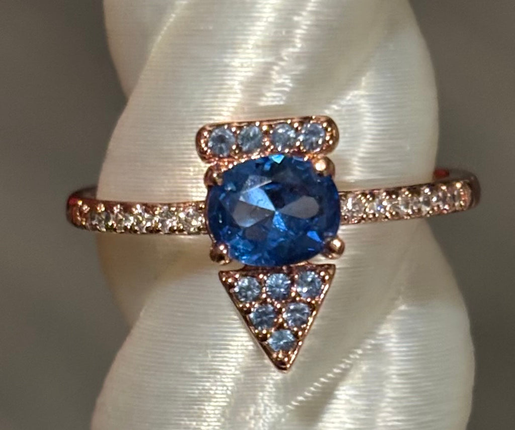 BP Blue Spinel Rose Gold Size 7