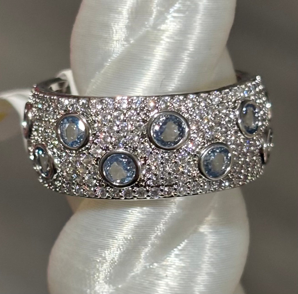 BP Aquamarine Rhodium Size 7