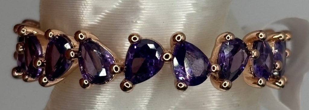 BP Amethyst Cubic Zirconia Rose Gold Size 9