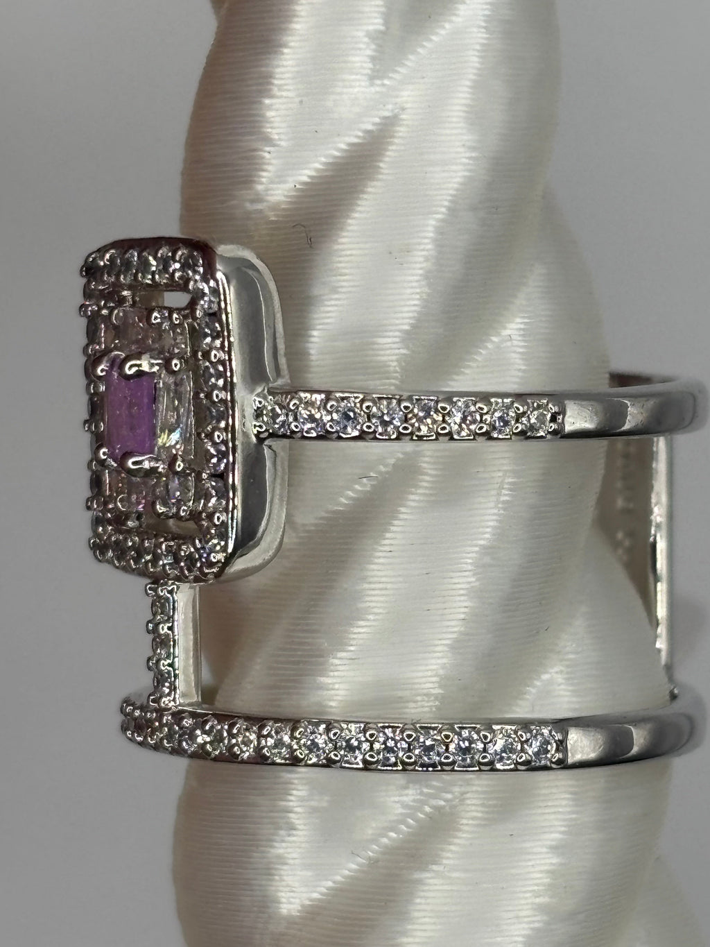 BP Lavender Ice Crystal Rhodium Size 7