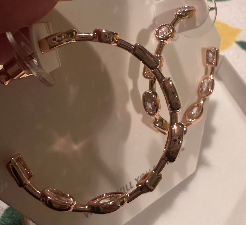 BP CZ Rose Gold Hoops Preorder