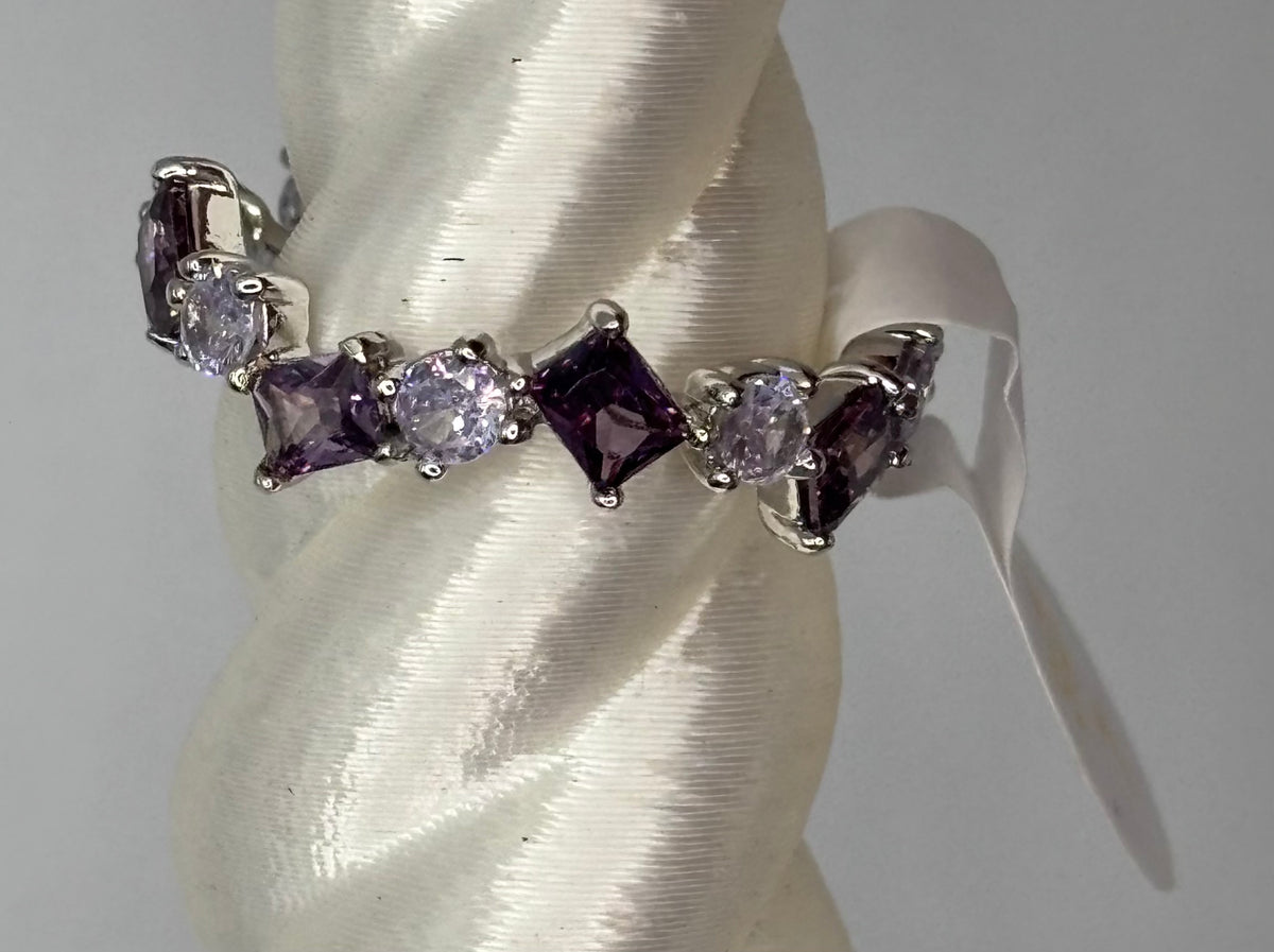 BP Amethyst Rhodium Ring Size 7