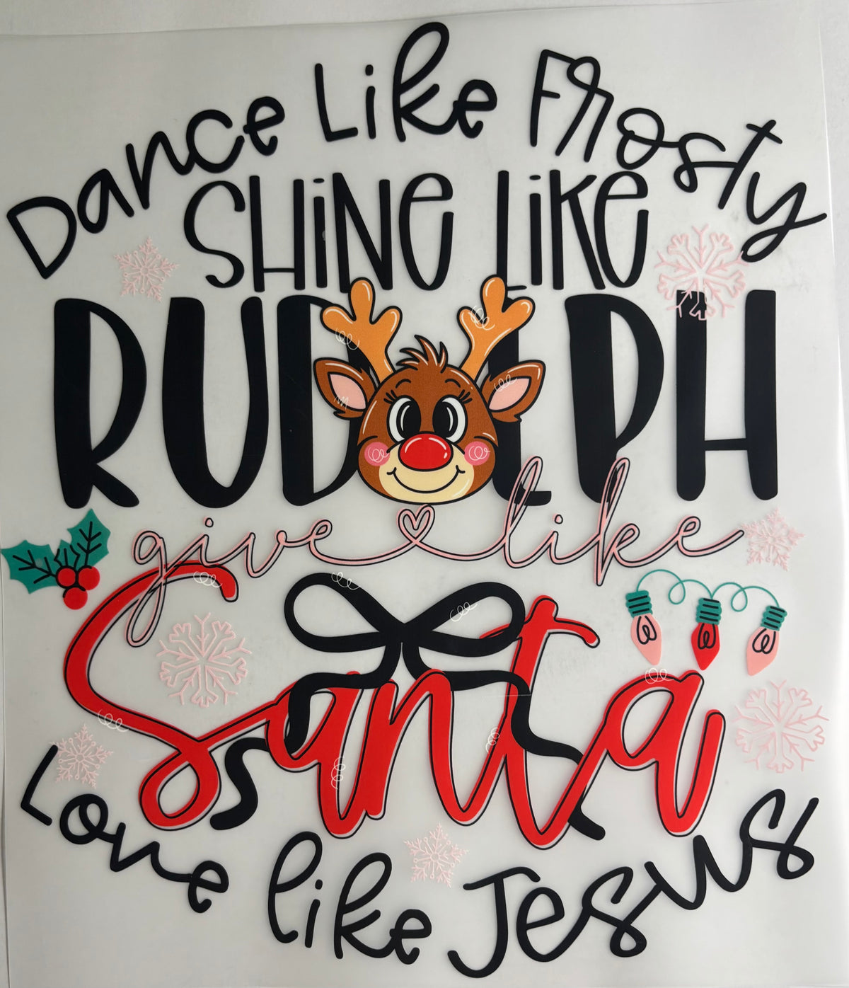Frosty, Rudolph, Santa, Jesus Shirt